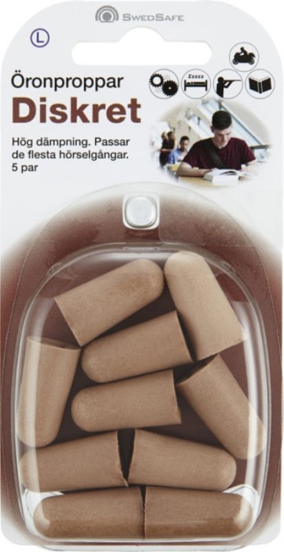 Öronpropp Diskret, Large 5 par
