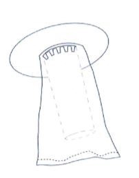 Lamphandtagsskydd, 4,5x15cm transparent grön