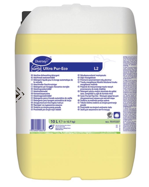 Diskmedel maskin flytande, 10L Suma Ultra Pur-Eco L2 Svan - Suma