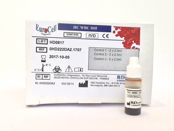 Kontroll WBC Diff Hemocue , 3x2ml niv.låg norm hög KYLVARA - HemoCue