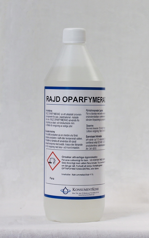 Rengöringsmedel grovrent Rajd Oparfymerad, 1L oparf pH=9,9/11 Svanen