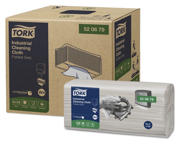 Torkduk Rengöring Flexibel W4 grå, Tork Premium 35,5x41,5cm vikt - Tork - 1