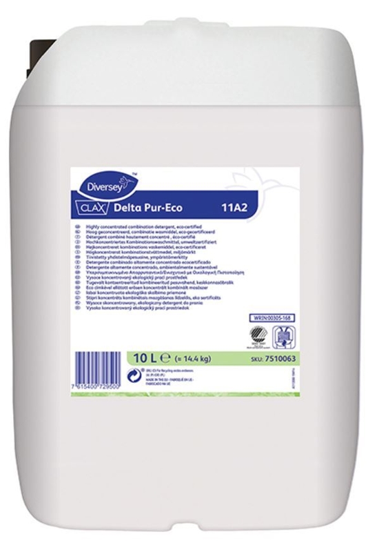 Tvättmedel flyt aut dosering, 10L Clax Delta Pur Eco Svanen