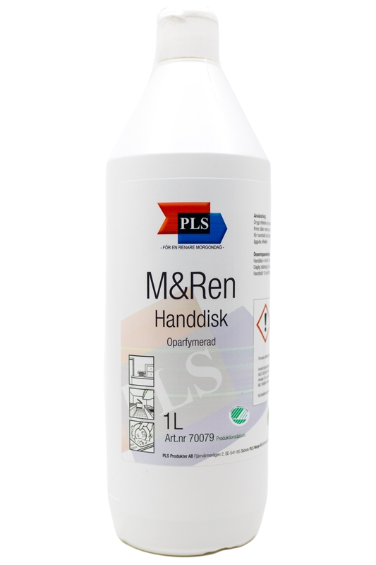 Handdiskmedel M&Ren, 1L oparfymerad Svanen - PLS