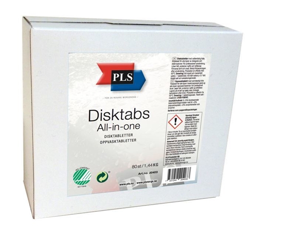 Maskindiskmedel PLS Tabs, 80st/fp All in one Svanen - PLS