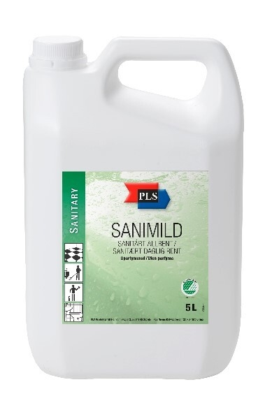 Reng sanitet/toa Sanimild PLS , 5L pH=6,5/7 oparf Svanen - PLS
