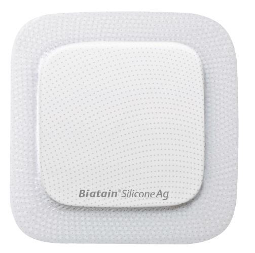 Skumförband silver silikon Biatain B Ag, 7,5x7,5cm Border - Biatain