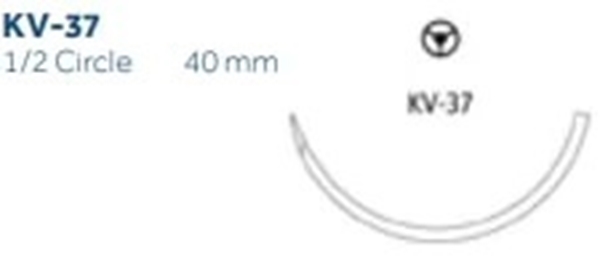 Sutur Ticron, 5x75cm blå