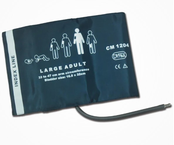 Manschett CM1204 flergångs, L vuxen 33-47 cm m konnektor