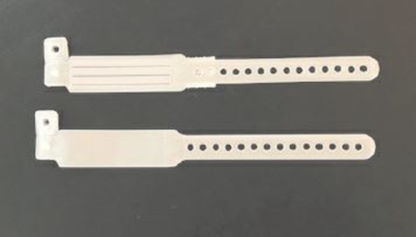 ID-band knapp ficka Veri-Color, små-/spädbarn etikett vit - 1