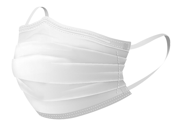 Munskydd op evercare, typ IIR, öronband, vit - evercare® - 1