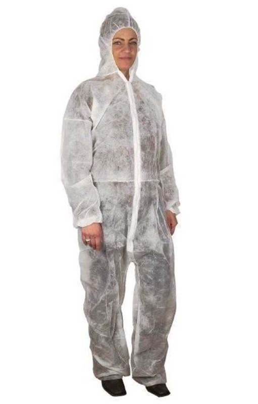 Overall med huva nonwoven, 2XL/3XL vit