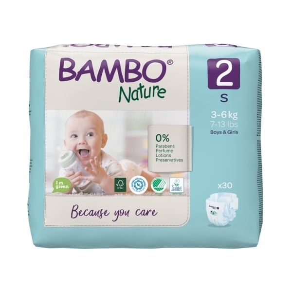 Tejpblöja Bambo Nature, 2 3-6kg