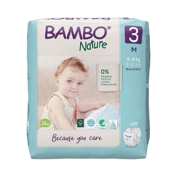 Tejpblöja Bambo Nature, 3 4-8kg