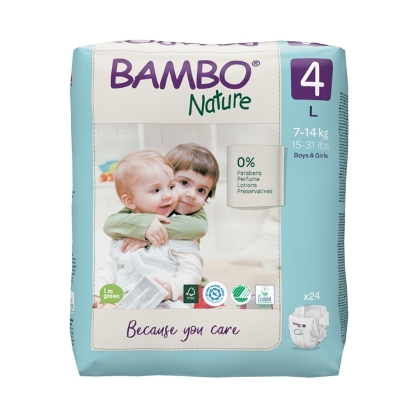 Tejpblöja Bambo Nature, 4 7-14kg