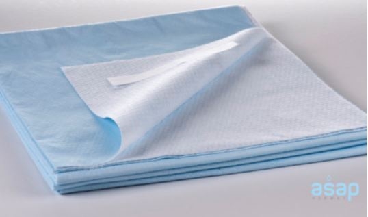 Lakan engångs ASAP Jona 200, 140x245cm vit m fixeringstejp