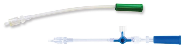 Förbindelseslang nefrostomi, 15cm, luerlock, tre-vägs-kran - Extrudan
