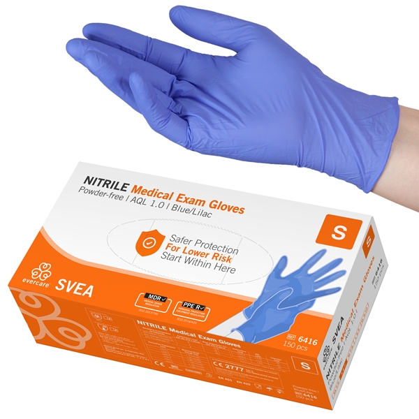 Handske us nitril evercare pf, S SVEA AQL 1,0 - evercare®