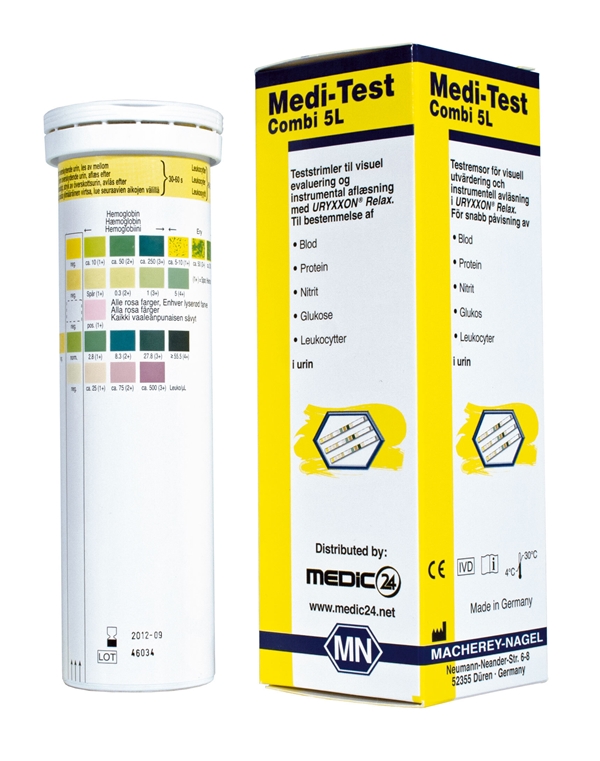 Urinsticka Medi-Test Combi 5L, glu pro ery/hB nit leu