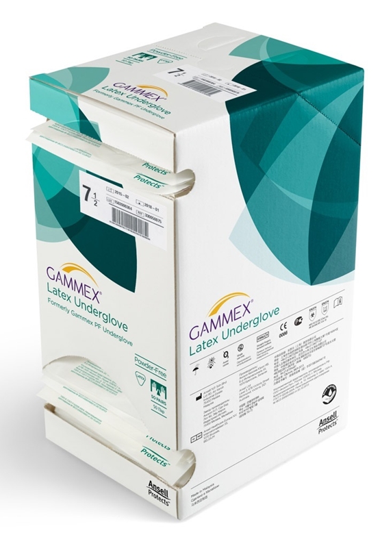 Handske op Gammex Latex, 6 Underglove puderfri - Gammex - 4