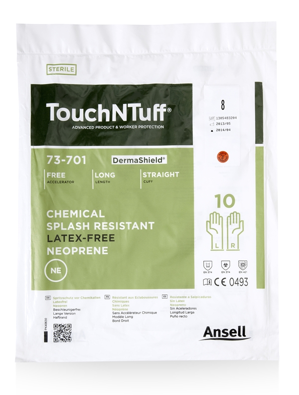 Handske op TouchnTuff Dermashield 73-701, 7 puderfri steril - TouchNTuff - 4