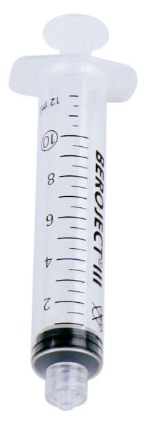Spruta luerlock 3komp Beroject, 10ml grad 0,5ml centrerad - Beroject - 1