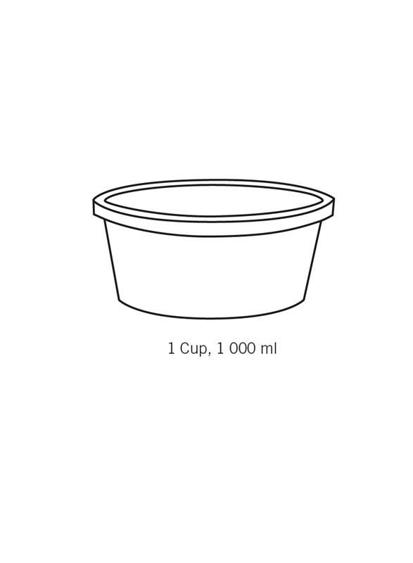 Plastskål evercare MediKit, 1000ml transparent - evercare® Medikit