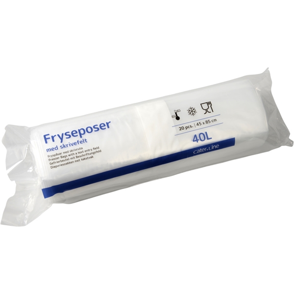 Plastpåse frys LD, 40L 450x850mm 45my transp