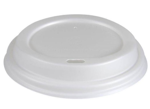 Lock PLA till bägare, 24/33cl vit med pip