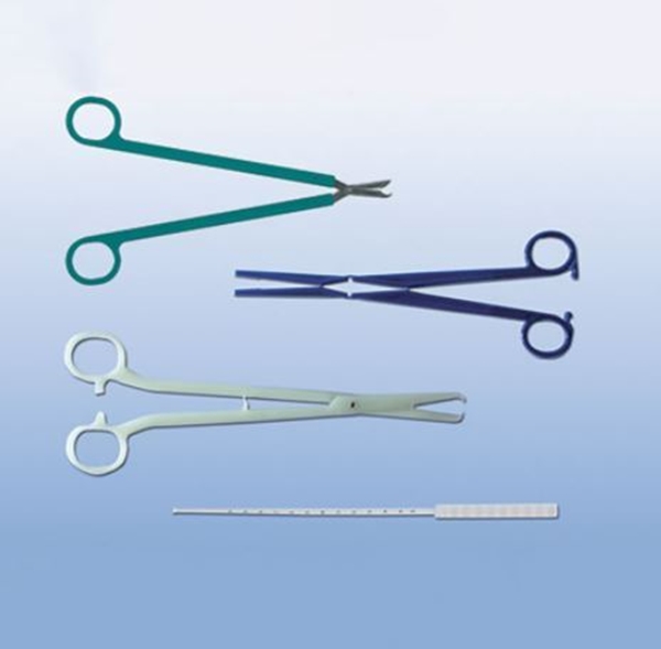 Kit insättning av spiral IUD-S, med sax engångs