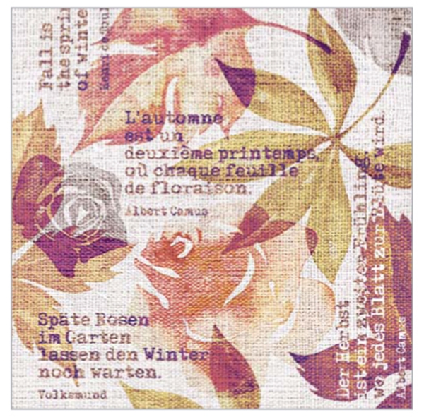 Servett Airlaid 1/4-vikt 1L, 40x40cm mönster Gunnar Autumn