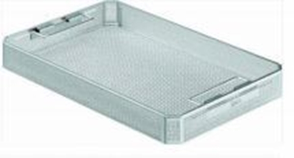 Trådkorg 3/4 u stapl.fot, 406x253x64mm