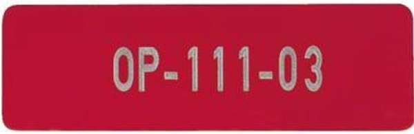 Märkbricka , plats f 13 teckenx2 rader