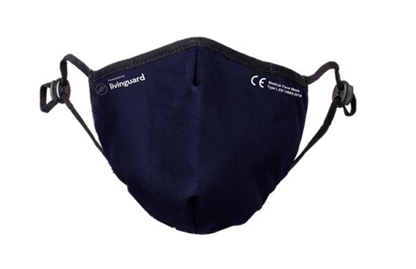 Munskydd Livinguard Pro Mask, M bombay blå