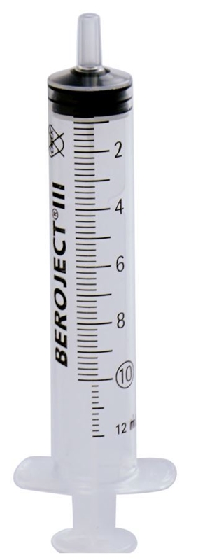 Spruta luer 3komp Beroject, 10ml grad 0,2ml centrisk - Beroject - 1
