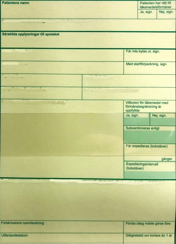 Recept neutrala i block à 100, A5 akromatiskt tryck/serienr