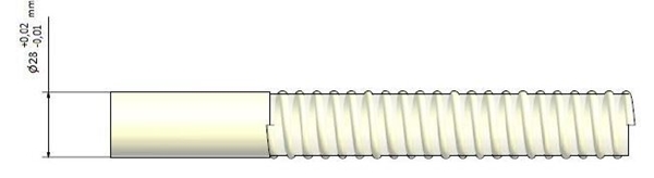 Evakueringsslang Septiflow, 28x3000mm för lustgas flerg