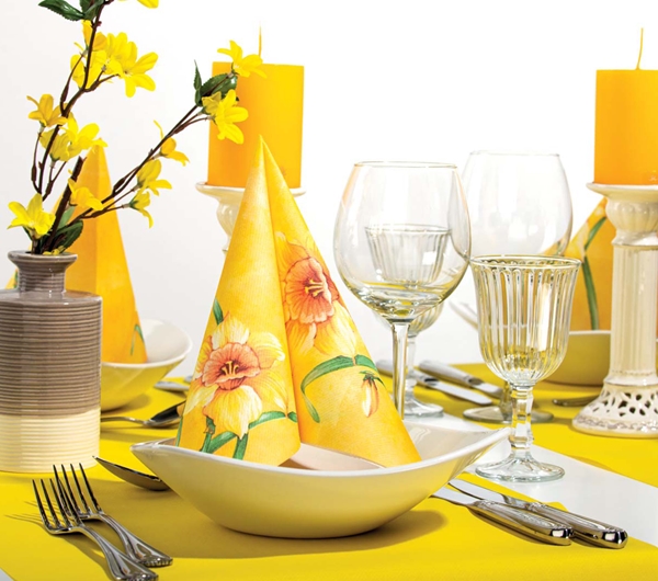 Servett tissue 1/4 vikt 3L, 40x40cm Påskmotiv - 2