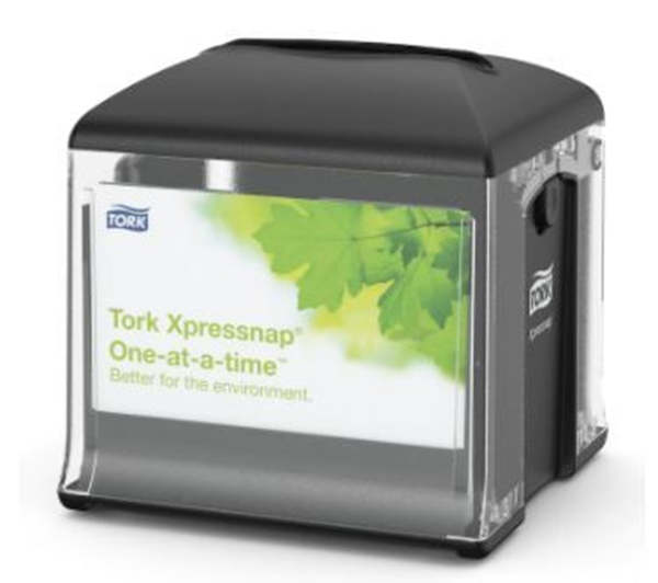 Dispenser servett Tork N10, toppmatad svart plast - Tork