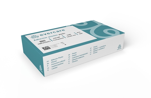 Injektionsplåster plast evercare, 1,2x4cm transparent - evercare® - 3
