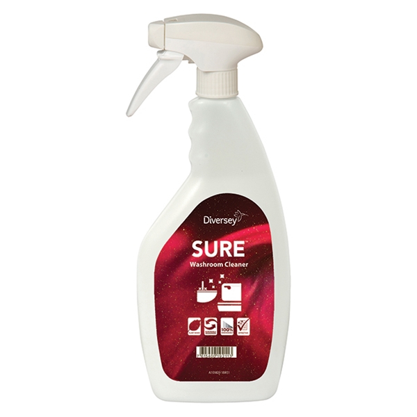 Sprayflaska till SURE Washroom Cleaner, 750ml vit - SURE