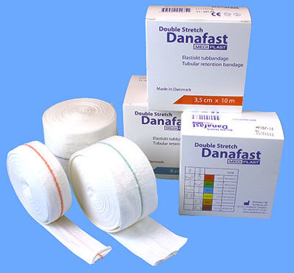 Tubbandage Danafast 2-vägsstretch, 12cmx10m gul viskos - Danafast