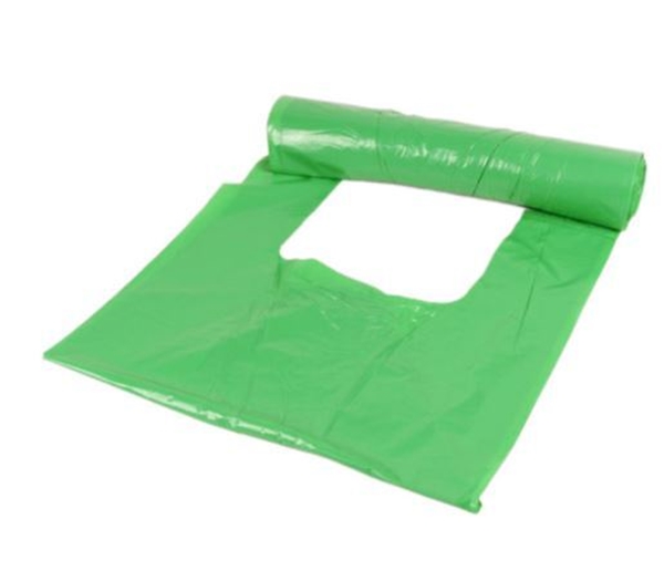 Avfallspåse LD för optisk sortering, 30L 280/170x580mm 30my grön