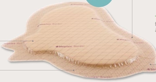 Skumförband silikon Mepilex, 22x25cm Sakrum Border - Mepilex