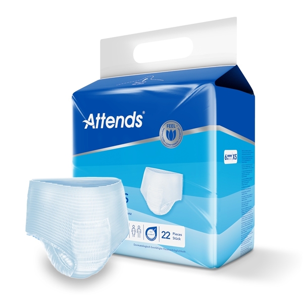 Inkontinensskydd allt-i-ett byxa, Attends Pull-Ons 6 XS - Attends