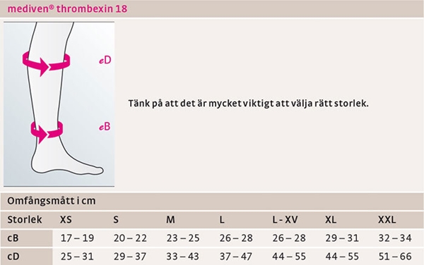 Antitrombosstrumpor knä Thrombexin 18, L ankel 26-28 vad 37-47cm - thrombexin - 2