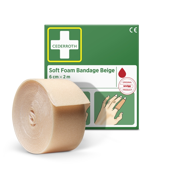 Fingerskumförband Soft Foam, 6x200cm beige - Soft Foam  - 1