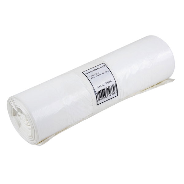 Insatspåse LD plast Basko40, 90L 800x750mm 25my vit