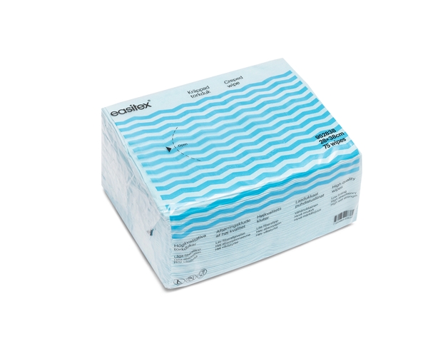 Torkduk EasiTex 95 instrument , 28x38cm z-vikt ljusblå kräppad - EasiTex