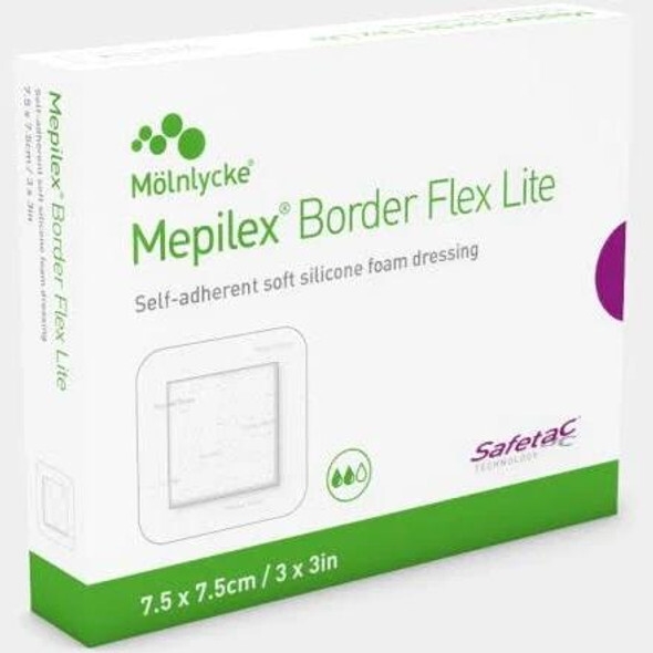 Tunt skumförband silikon Mepilex Flex L, 7,5x7,5cm Border Lite - Mepilex - 2